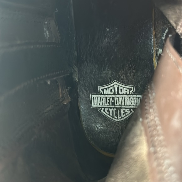 Men’s Harley-Davidson brown leather ankle zip on boots VIBRAM soles SZ 10.5 - Picture 10 of 10